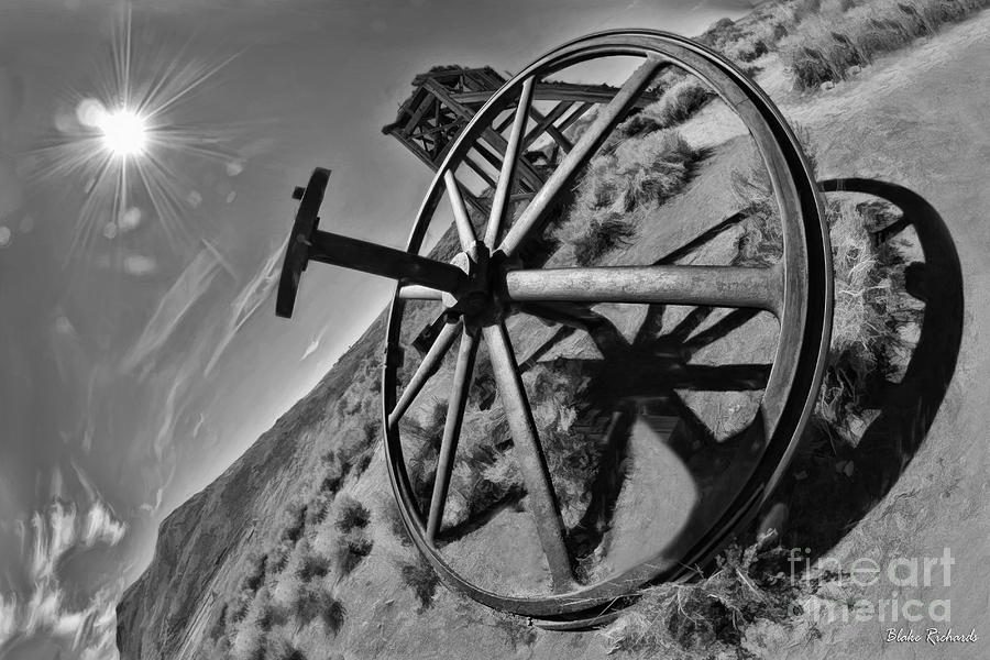 Bodie Big Wheel Photograph by Blake Richards