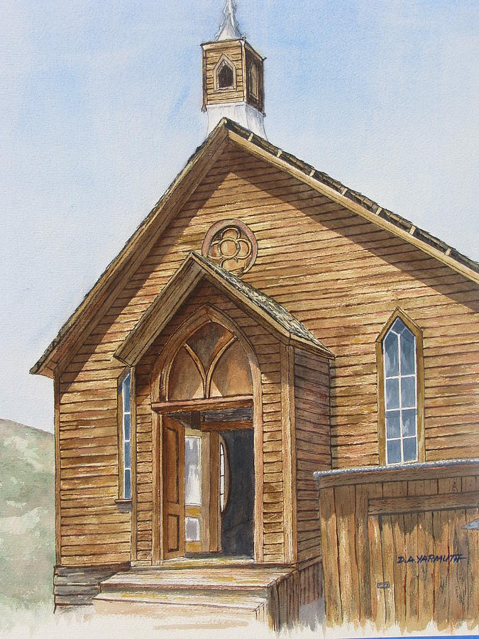 Bodie Church Painting by Dale Yarmuth