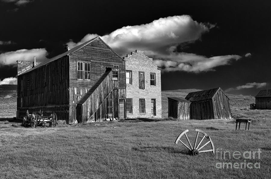 Bodie Ghost Town In Black And White Photograph by Mimi Ditchie