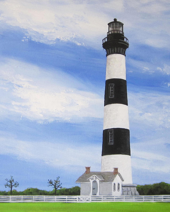 Bodie Island Light Painting by Anne Marie Brown