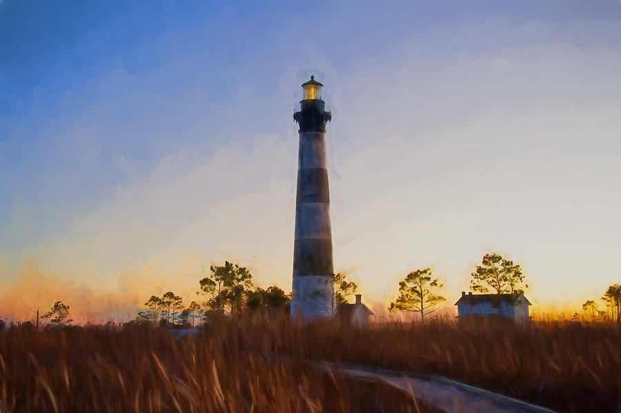 Landscape Photograph - Bodie Island Lighthouse - D by Gail Stephenson
