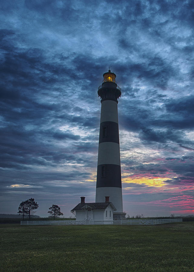 Lighthouse Photograph - Bodie Island Lighthouse at Dawn by Amy Baker