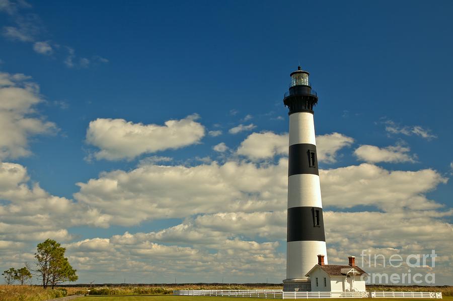 Lighthouse Photograph - Bodie Island Lighthouse Landscape by Adam Jewell