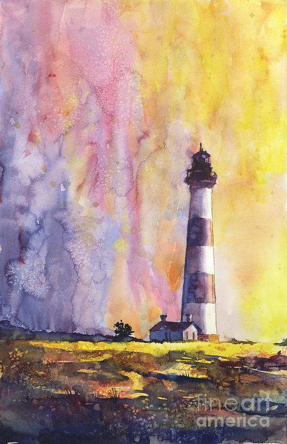 Raleigh Painting - Bodie Island Lighthouse by Ryan Fox