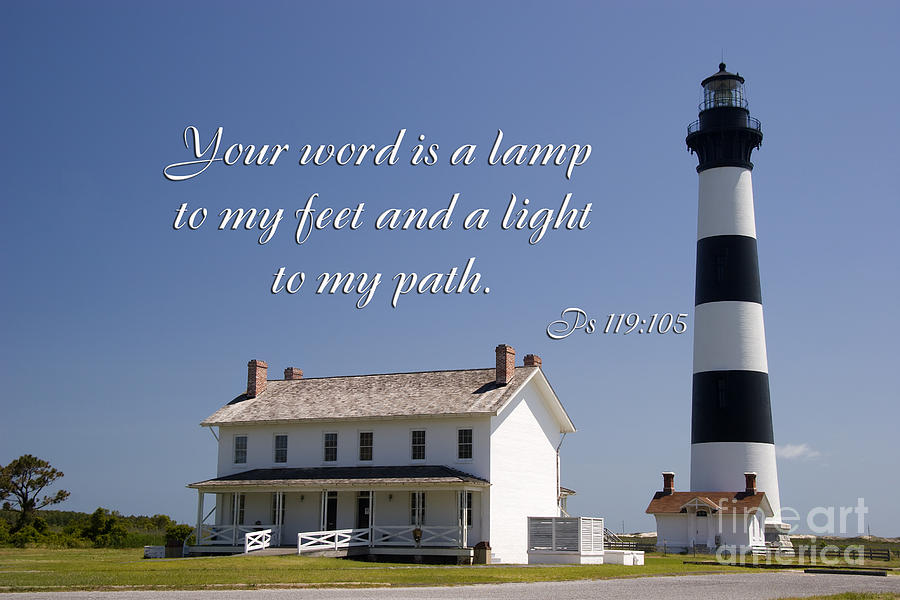 Bodie Island Lighthouse Scripture Photograph