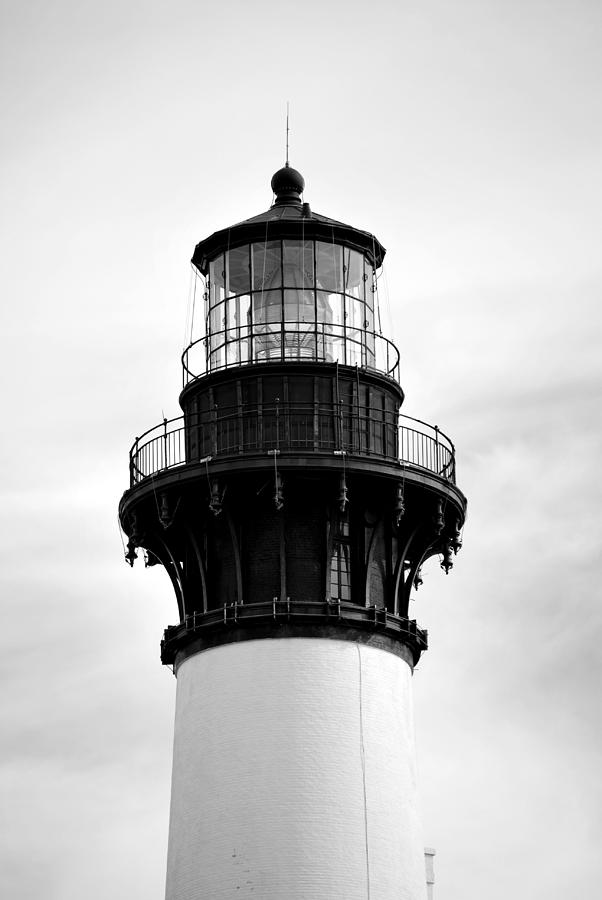 Bodie Lighthouse Lens in Black and White Photograph by Bob Sample