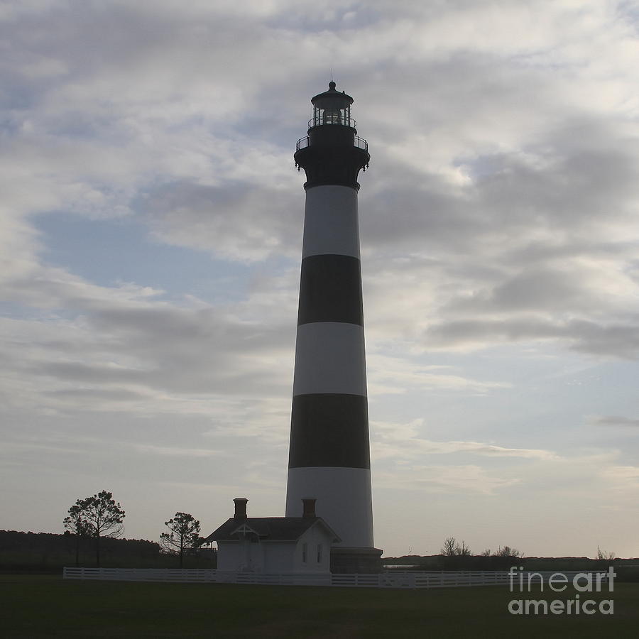 Lighthouse Photograph - Bodie Light Sunrise by Cathy Lindsey