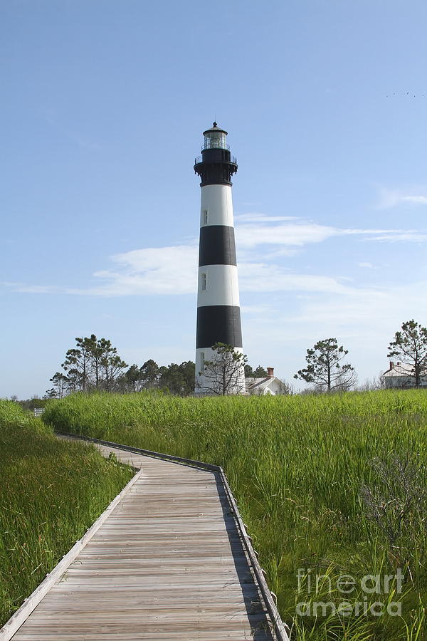 Lighthouse Photograph - Bodie Light Uncaged 3 by Cathy Lindsey