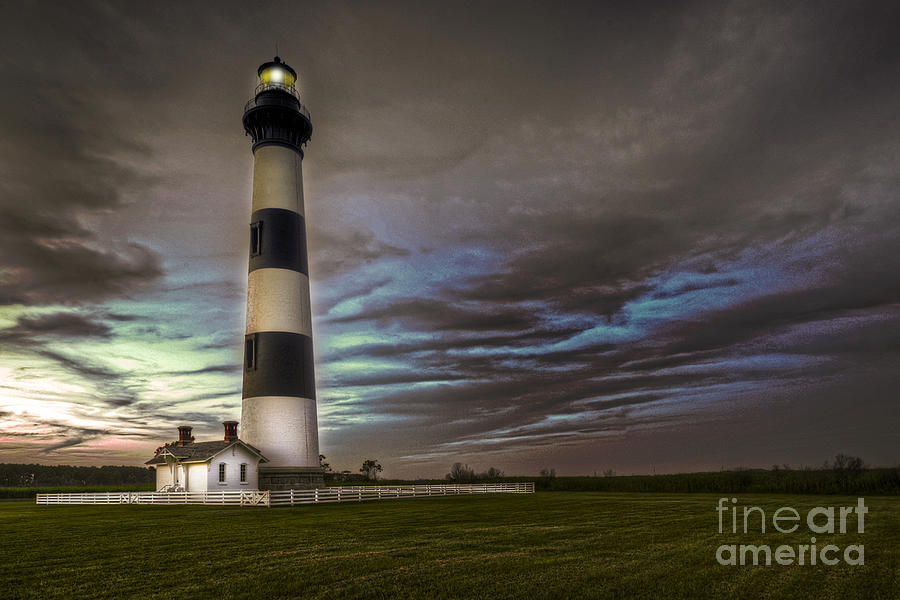Bodie Lighthouse at dusk Photograph by  Gene  Bleile Photography 