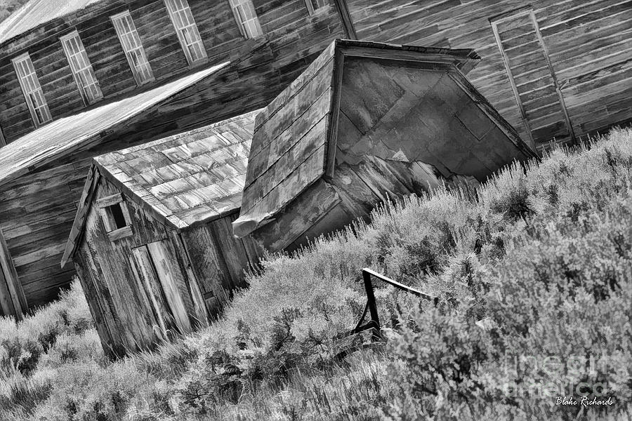 Bodie Misplaced Shack Black And White Photograph by Blake Richards