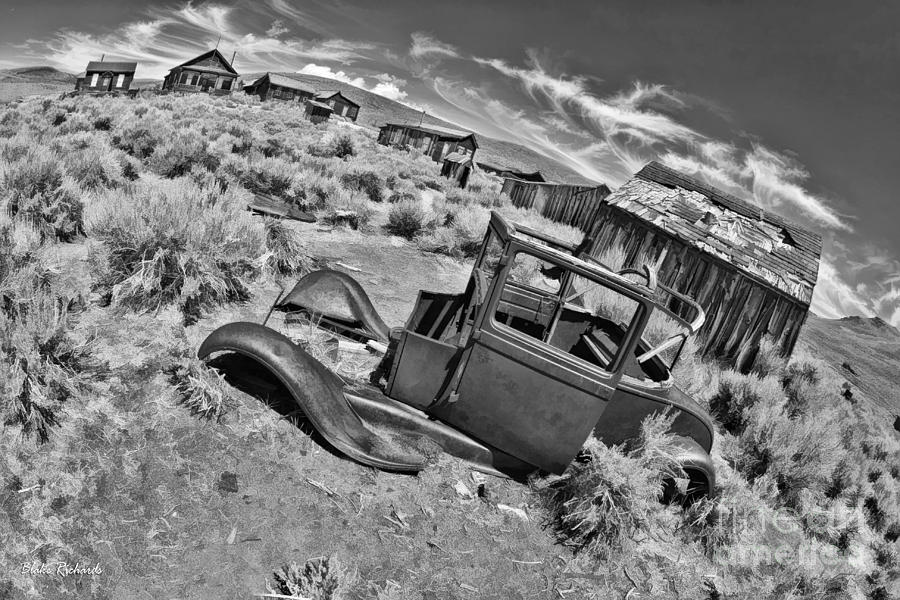 Bodie The Ghost Town Black And White Photograph by Blake Richards
