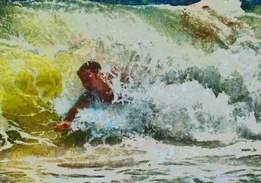Body Surfer Digital Art by Richard Worthington