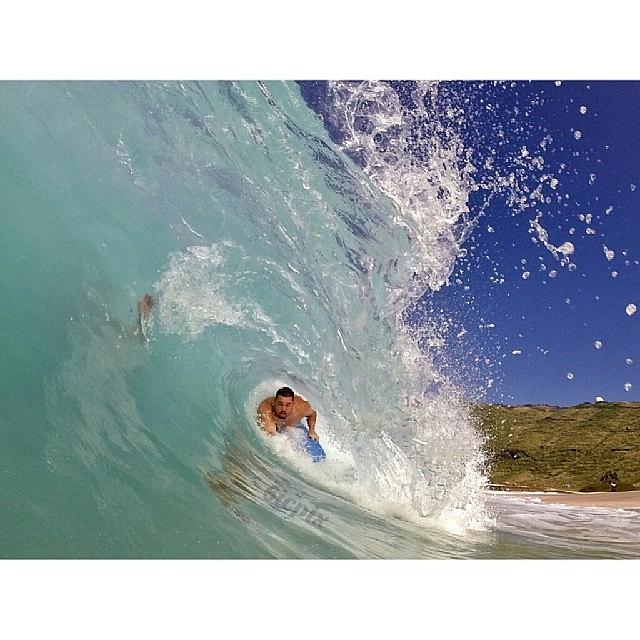 Wave Photograph - #bodyboarding #shorebreaks #wave #gopro by Victor Villamor