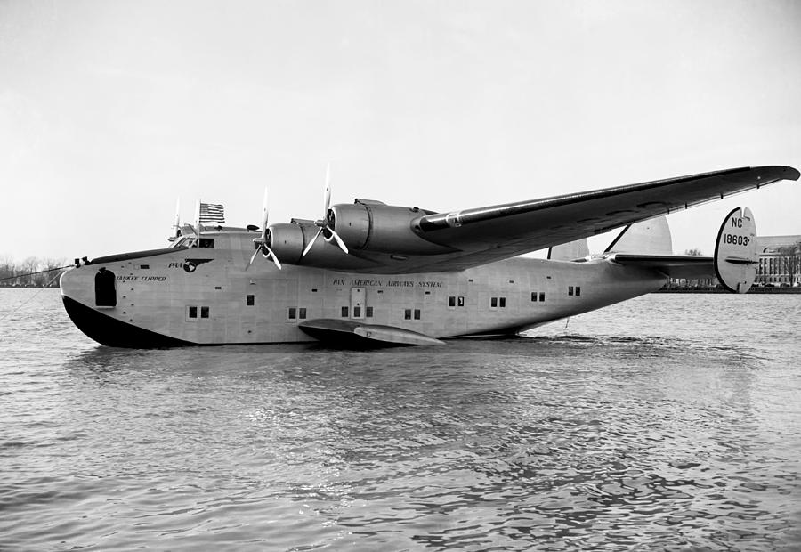 Vintage Photograph - Boeing 314 Clipper 1939 by Mountain Dreams