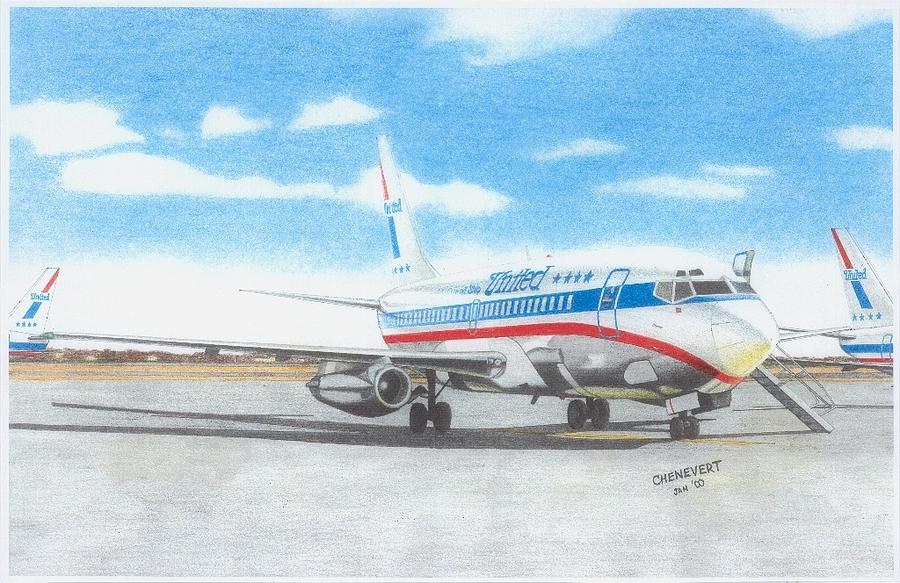 Boeing 737200 Drawing by Marc Chenevert Fine Art America