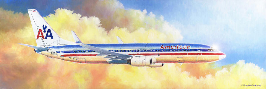 Boeing 737 Painting by Douglas Castleman