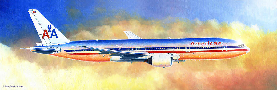 Boeing 777 Painting by Douglas Castleman