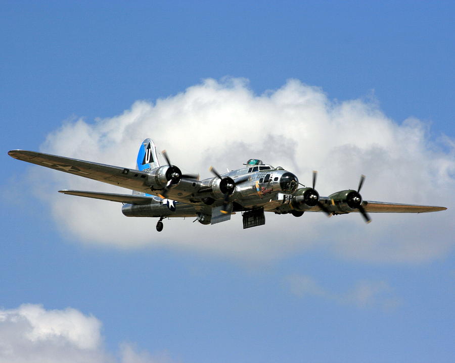 Boeing B-17G Sentimental Journey Front Photograph By Camm Kirk - Fine ...