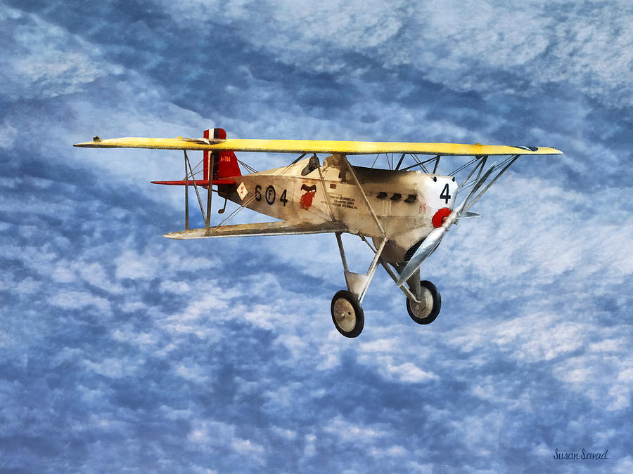 Airplane Photograph - 1920s Biplane by Susan Savad