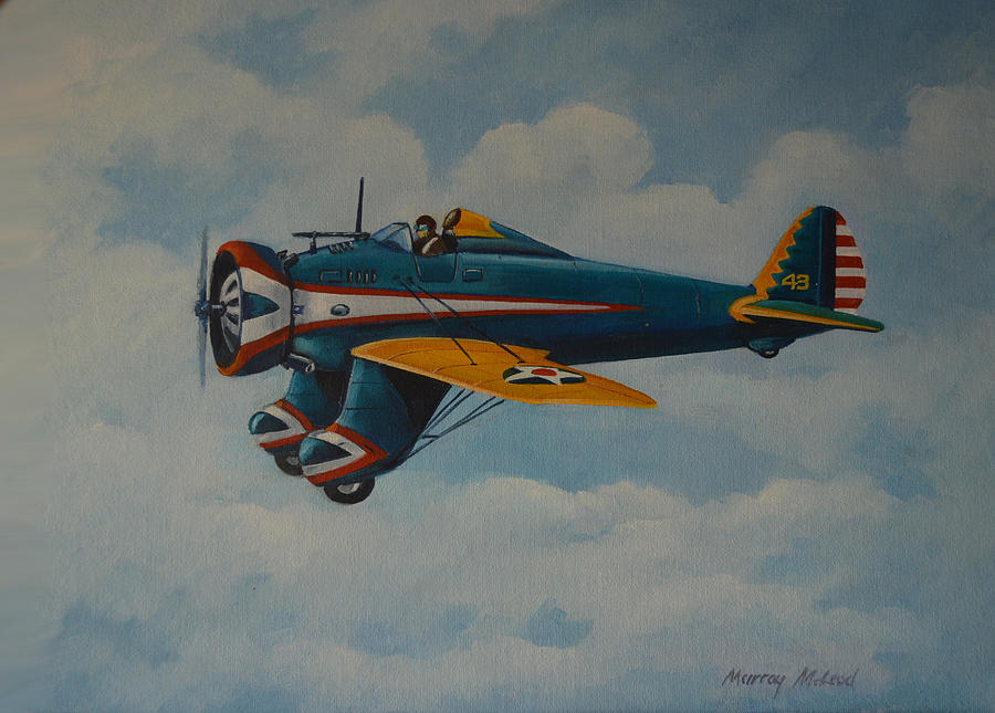 Boeing P26 Painting by Murray McLeod