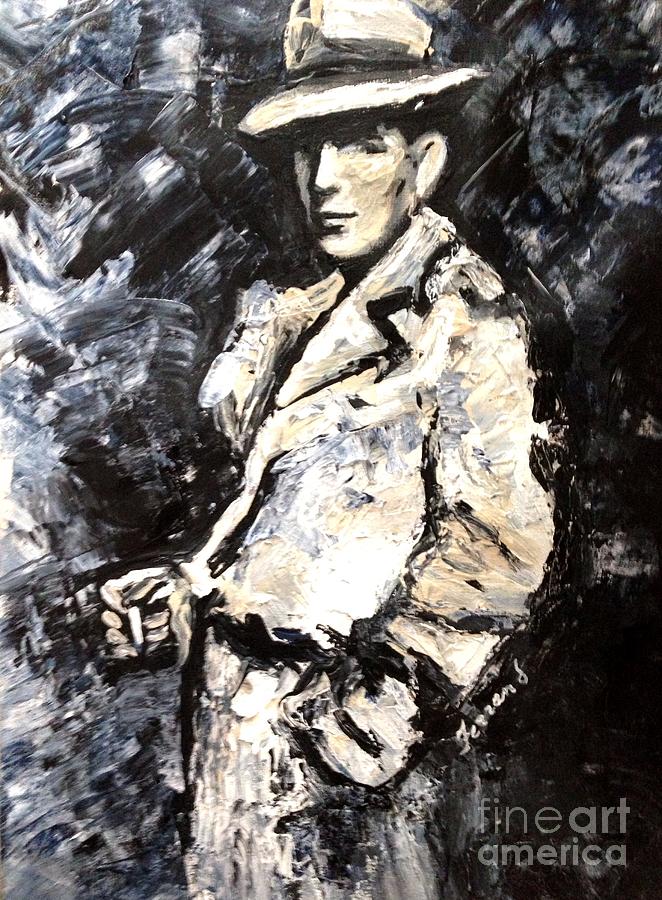 Bogart Painting by Karen  Ferrand Carroll
