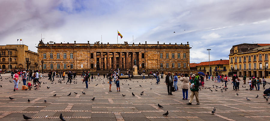 Bogota, Colombia: Parliament Building on Plaza Bolivar; Overcast afternoon. Photograph by Devasahayam Chandra Dhas