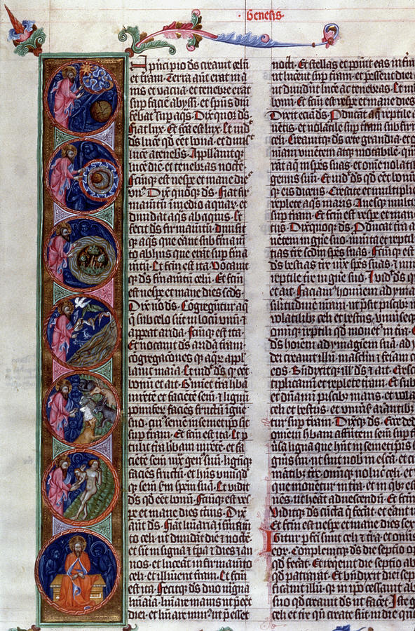 Bohemian Bible, 1391 Painting by Granger