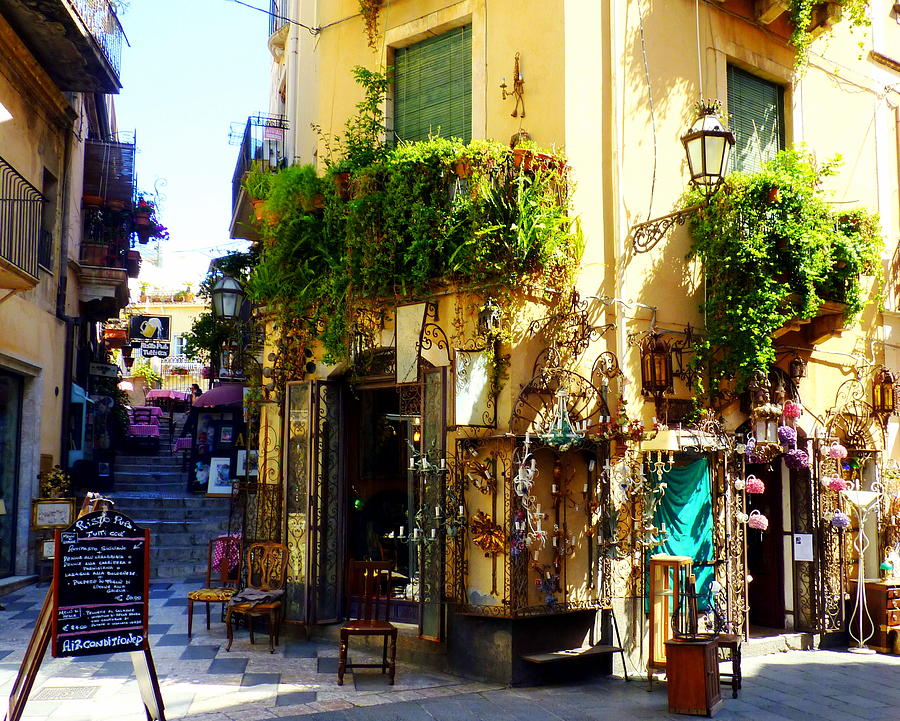 Bohemian Corner in Taormina Photograph by Carla Parris