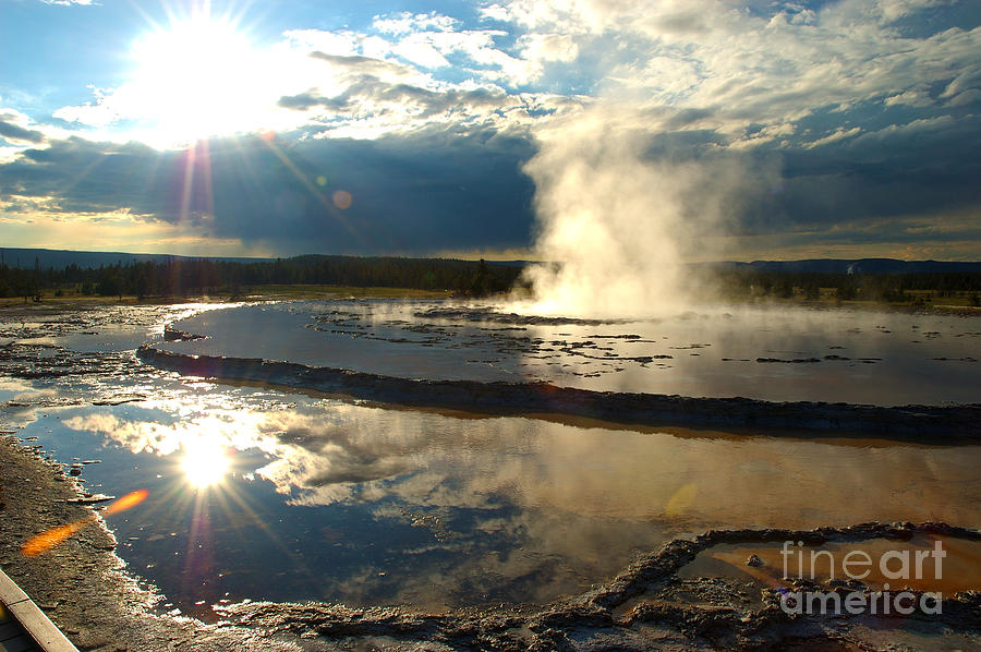 Boiling pool at Yellowstone Photograph by Micah May