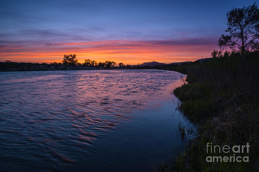 Boise River Sunset Boise Idaho Photograph by Vishwanath Bhat