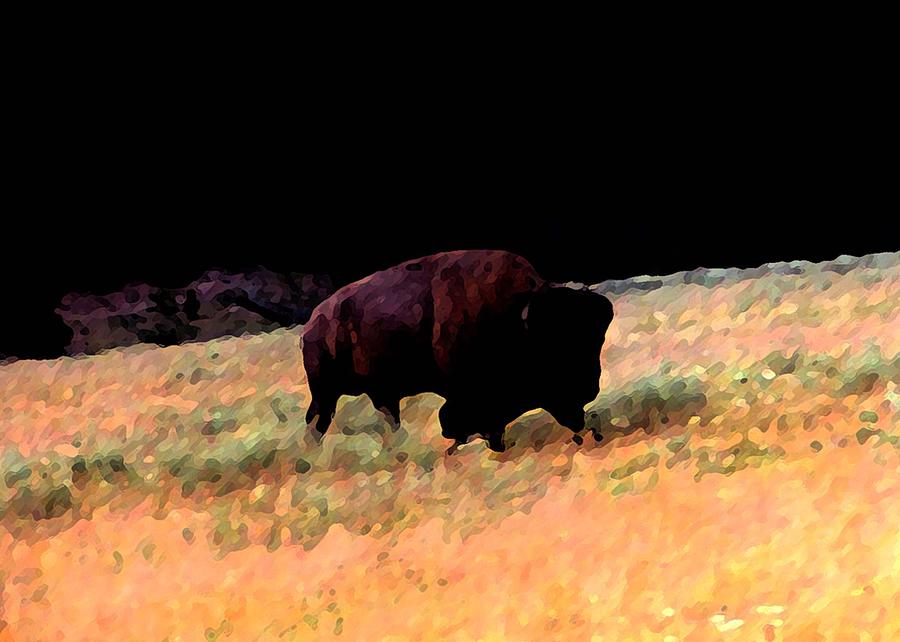 Bison Digital Art - Bold Bison by Dane Ann Smith Johnsen