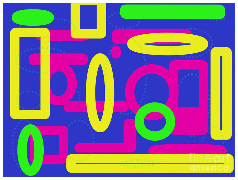 Multicolored Geometric Shapes Design Digital Art by Barefoot Bodeez Art Multicolored Geometric Shapes Design Digital Art by Barefoot Bodeez Art