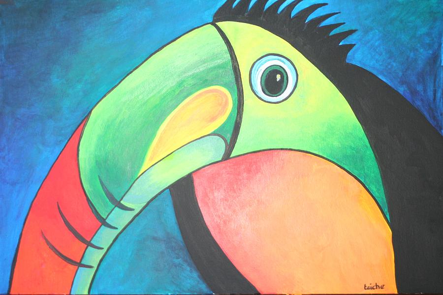 Toucan Painting - Bold Toucan by Taiche Acrylic Art