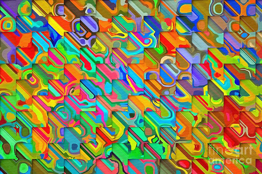 Abstract Digital Art - Bold Weave by Liane Wright