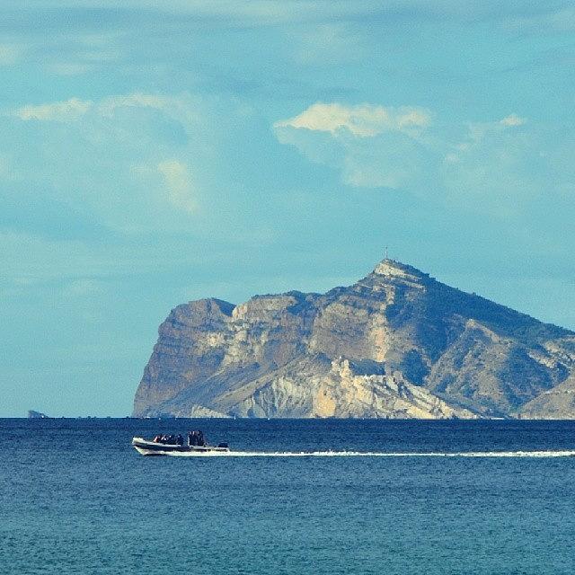Boat Photograph - Boldly Going. .. #boat  #calpe  #cliffs by Linandara Linandara