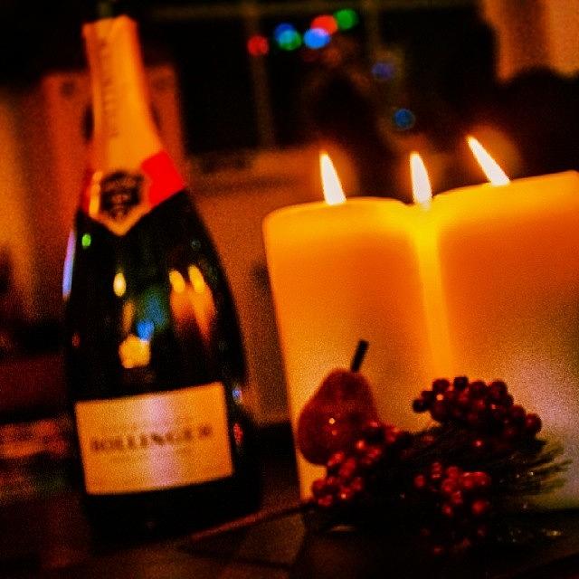Wine Photograph - Bollinger Champagne Abd Candles by Peter Goodfellow