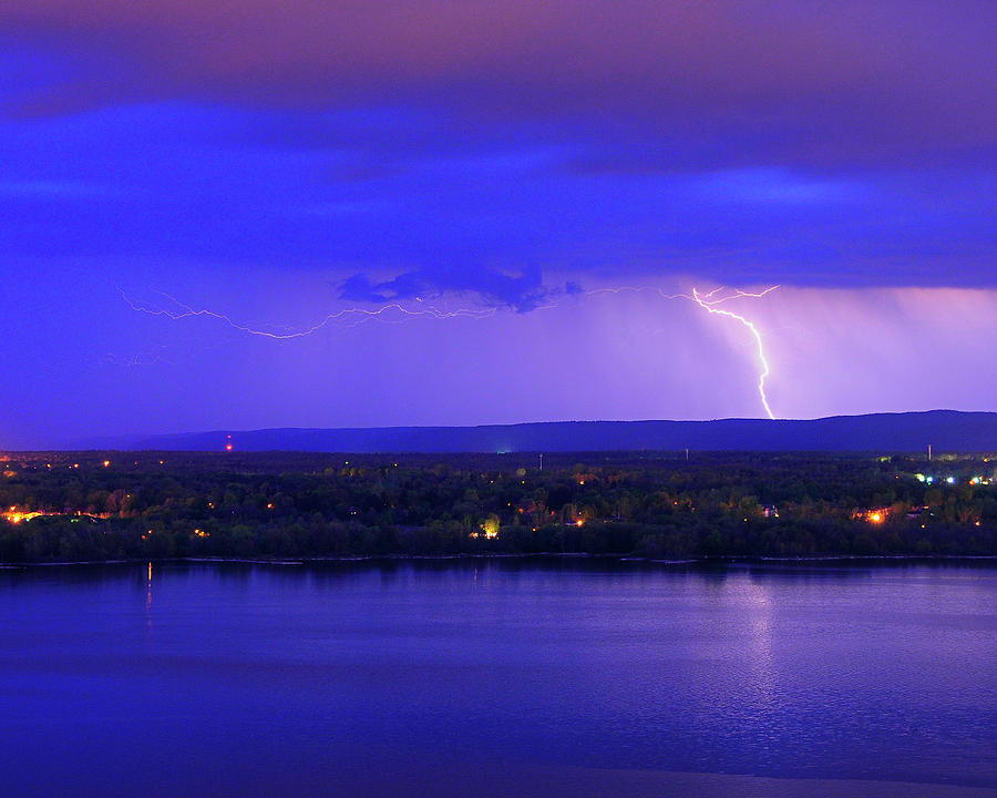 Bolt Over Gatineau Hills  Photograph by Tony Beck