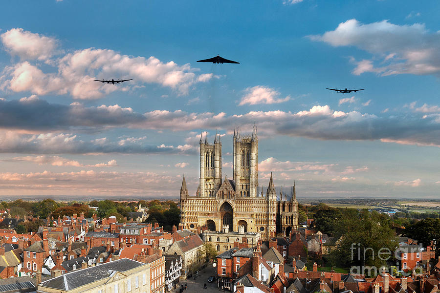 Bombers Over Lincoln  Digital Art by Airpower Art