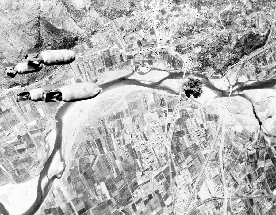 Bombs Dropped To Destroy Bridges Photograph by Library Of Congress/science Photo Library