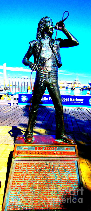 Bon Scott AC DC singer Fremantle Photograph by Roberto Gagliardi