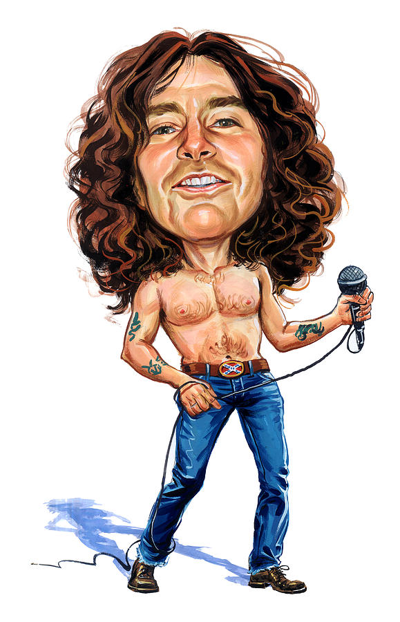 Rock And Roll Painting - Bon Scott by Art  