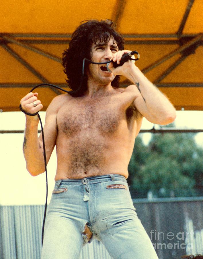 Bon Scott of AC DC at Day On The Green - July 1979 Photograph by Daniel Larsen