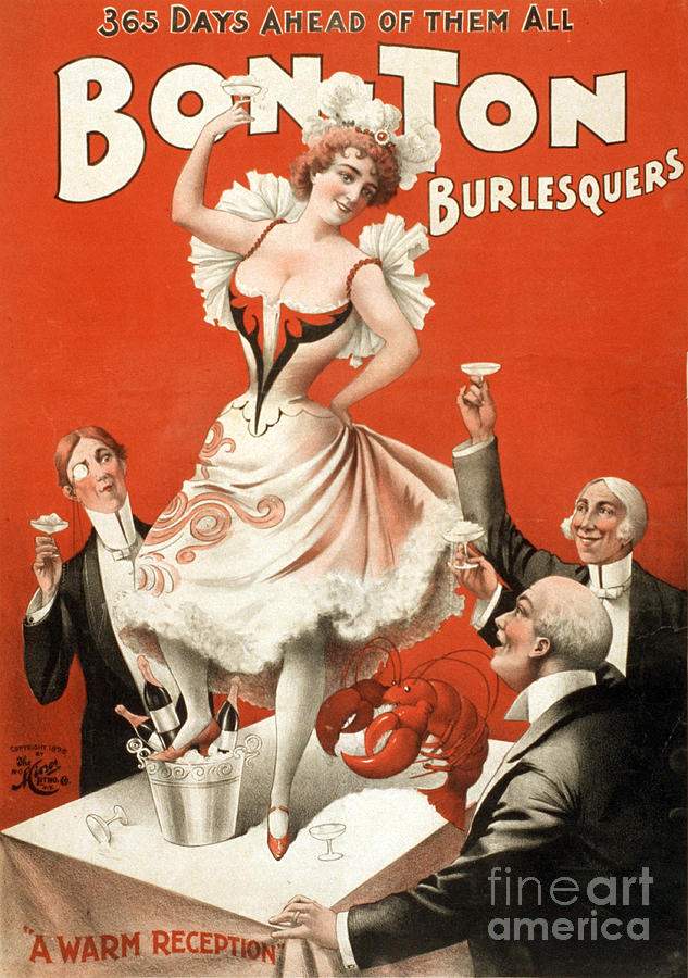Bon Ton Burlesquers, 1898 Photograph by Photo Researchers