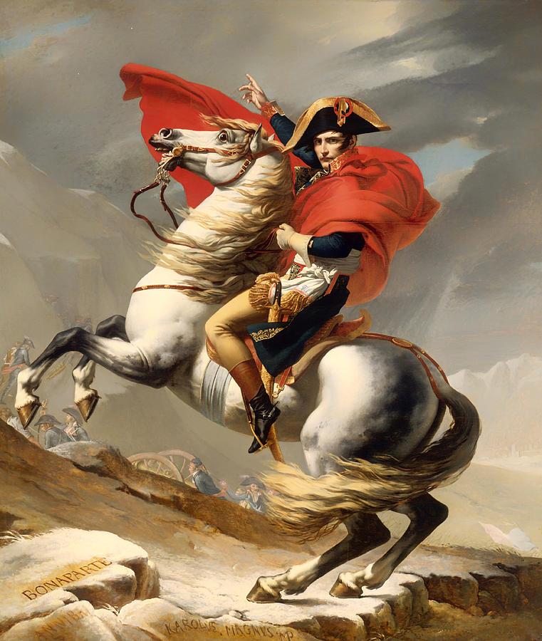 Bonaparte Crossing the Alps 1800 Painting by Mountain Dreams