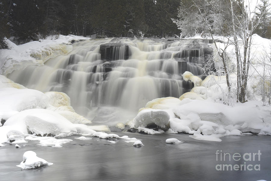 Bond Falls in Winter Photograph by Forest Floor Photography