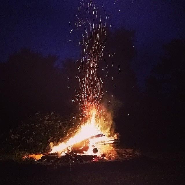 Summer Photograph - Bonfire At My Bros! ♡ #summer by Jenny Moran