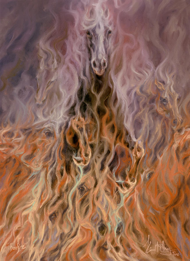 Fire Horse Pastel - Bonfire by Kim McElroy Fire Horse Pastel - Bonfire by Kim McElroy