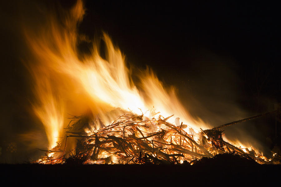 Bonfire Lower Saxony  Germany Photograph by Duncan Usher