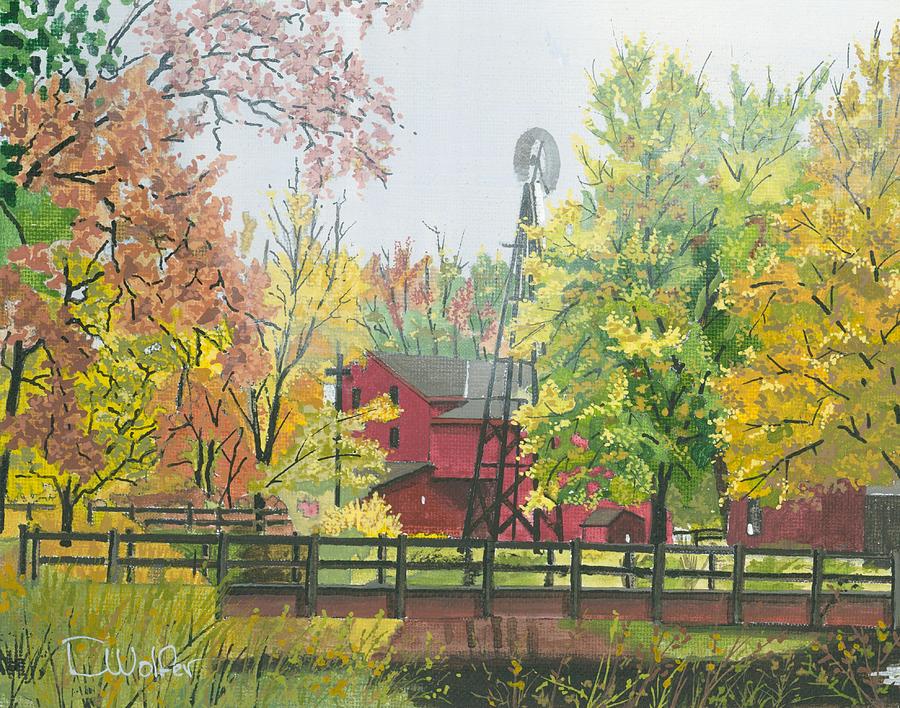 Bonneyville Mill in Goshen Indiana Painting by David Wolfer - Fine Art ...