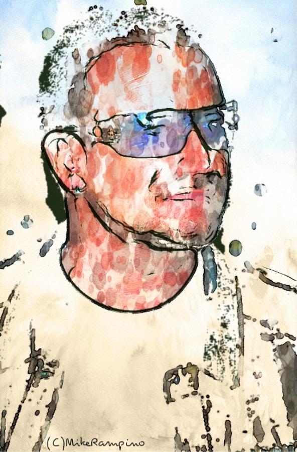 Bono Vox. Painting by Mike Rampino